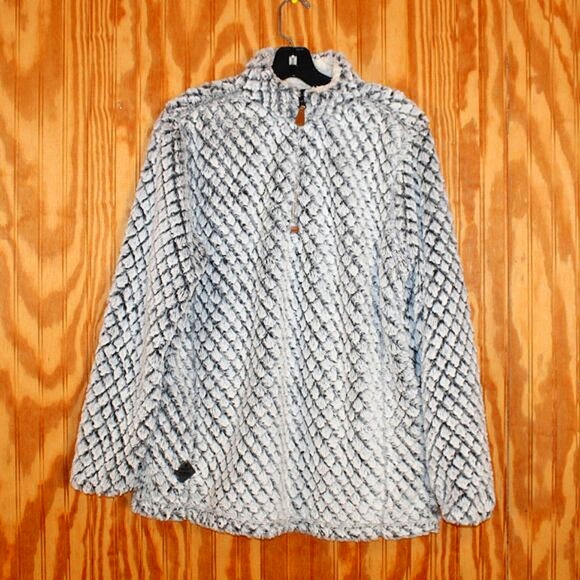 🧥 Simply Southern Fuzzy Quarter-Zip Pullover – Size M – Ultra Soft & Cozy! - Picture 1 of 8